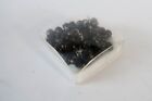 Vintage Sterling Silver With Black Beads Catholic Rosary 17    Hang Length Italy