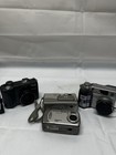 Lot Of 4 Digital Cameras  One Works Other 3 Unknown  Samsung  Sony  Olympus  Hp