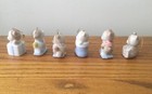 New Vintage Lot Of 6 Russ Berrie Teddy Bear Christmas Omaments Porcelain 2   