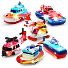 Light Up Bath Toys 6 Pack - Water-activated Color Changing Vehicles For Kids   S