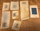 18th Century Document Stamps  George Ii-iii Blue Silver Back Seals  All Included