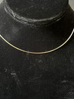 14k Solid Gold Italian Herringbone Chain New Old Stock 14    Tested Vintage 70s
