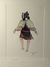 Hopi Kachina Dancer Colored Drawing Print  By Cecil Calnimptewa  2007 