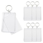 Hitefu 2x3 Inch Acrylic Photo Keychain Blanks  Rectangle Picture Frame 8 Clear
