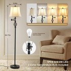 3 Color Temperature Led Floor Lamp  Traditional 350   Adjustable Arm Floor Lamp