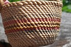 Vintage Northwest Coast Makah Native Hand Woven Handled Basket - As Found