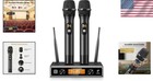 Metal Handheld Wireless Mic Set Professional Karaoke Ktv 2 Mics 200ft Range