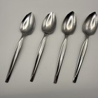 Wm  Rogers Silver Plate Lines Grapefruit 6  Spoons Set Of 4 Vintage 1950s