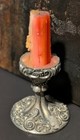 Godinger Ornate Candle Stick Holder W  Candle Silver Plate - 3 5  Tall