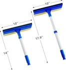 15 9  Window Squeegee For Car 2 In 1 Squeegee Window Cleaner With Long Stainless