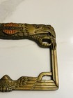 Vtg 1993 Harley-davidson Motorcycle License Plate Cover Solid Brass Eagle