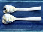 Vera Wang Wedgewood Vesta Holloware 2 Pc Silver Tone Metal Salad Serving Set New