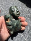 Pre Columbian Human Effigy Cerimonial Cup Green Jadite Inca Peru  1260