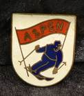 Ski  Aspen Colorado Usa  Lapel Brooch Skier Under Aspen  target - Banner 