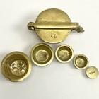 Antique 1900s Brass Graduated Apothecary Nesting Weights Set 6 Pharmacy Sewing