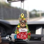 Yorkshire Terrier Dog Christmas Ornament Dog Inside The Christmas Sock Ornament