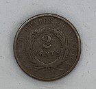 1864 Two-cent Piece 2c Usa Coin Rare Estate Collection Find