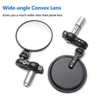 Folding Motorcycle Bar End Mirrors Rearview Side Round 7 8  Universal Black Us
