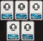 2020-s 5-coin Silver Proof Quarter Set  all Ngc Pf70 Ultra Cameo  