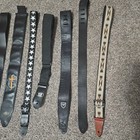 Lot Of 10 Guitar Straps - Vintage Leather Snakeskin Weave