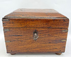 Antique French Fragrance Box 19th Century Wood Brass Inlays