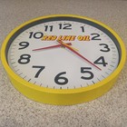 Large 13 5  Wall Clock With Red Line Oil Advertising  Garage  Shop  Office 