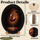 Vintage Wine Pour Kitchen Oval Wall Art Framed Moody Print Poster Print