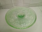Indiana Tiara Chantilly Depression Green Pedestal Cake Stand