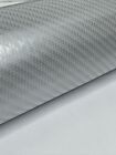 Hydrographic Film Water Transfer Hydro Dip Film Carbon Fiber Silver Clear  70m   