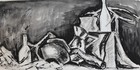 Vintage Original Watercolor Painting Still Life