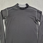 Nike Shirt Mens Xl Black Solid Compression Pro Combat Dri Fit Hyperwarm Swoosh