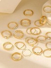 30pcs Gold Knuckle Rings Set Women Boho Stackable Midi Rings Vintage Fashion