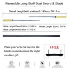Chinese Connectable Sword And Dao Manganese Steel Blade Iron Handle Reverse