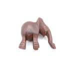 Vintage Hand Carved Wood Elephant Figurine Animal Decor Statue Sculpture