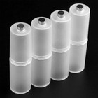 Aaa To Aa Size Battery Converter Adapto adapter Case Holder Storage Plastic Box