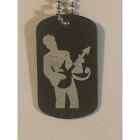Prince Logo Double Aluminum Dog Tag With Necklace