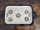 Temptations By Tara Old World Black 4 Qt Casserole Baking Dish With Tray   Stand