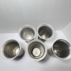 Vintage Everlast Hand Forged Aluminum Tumblers Set Of 5 Hammered Cups Rusticware