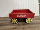 Playskool Vintage Large Wooden Wagon Pull Toy  Shabby Chic  Toddlers