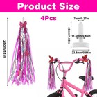 4 Pack Sparkly Handlebar Streamers For Kids Girls Boys Bike Ribbon Decor