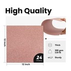 Rose Gold Glitter Cardstock 12x12 Double-sided 24 Sheets Gold No-shed Glitter   