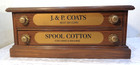 Vintage Antique J p  Coats 2 Drawer Spool Cabinet