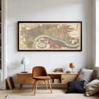Old London Map 1736 Vintage Large Map London Unframed