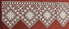 Vintage Schiffli Lace Cotton Dress Doll Trim Raised Flowers Wide Zig Zag Edging