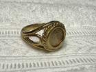 Beautiful Vintage 18k Gold Electroplated Walking Liberty Coin Ring  Size 4