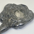 Antique Art Nouveau Hand Mirror Floral Motifs Woman Repouss   Design Silver Plate
