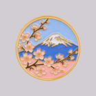 Cherry Blossom Enamel Pin Mountain Brooch Lapel Pins