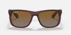 Ray-ban Justin Rb4165 Polarized Sunglasses 54mm Transparent Dark Brown Gradient