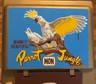 1950s Miami Florida Parrot Jungle Metal Store Display Advertising Flip Calendar