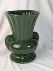 Vintage Floraline Pottery Green Large Vase  High Gloss 